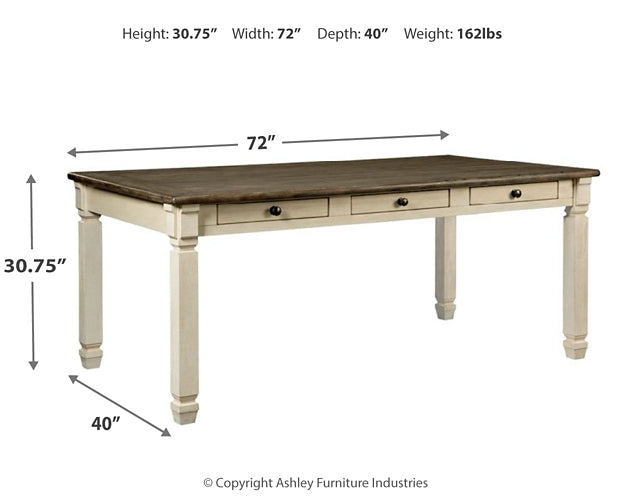 Mesa de comedor rectangular de Bolanburg