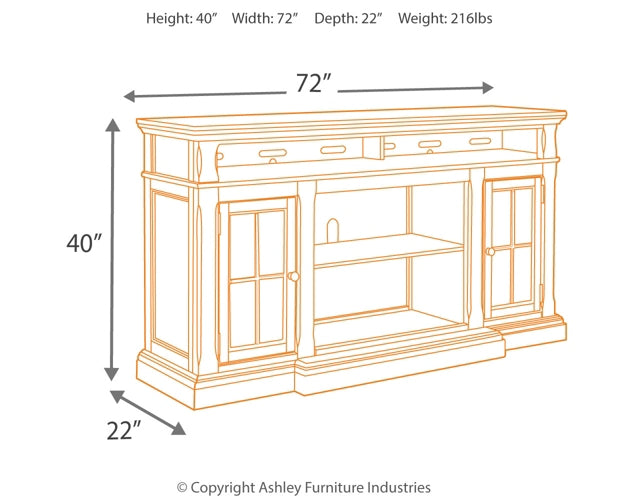 Mueble de TV Roddinton XL con opción de chimenea