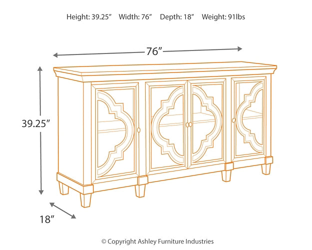 Gabinete con acento Fossil Ridge