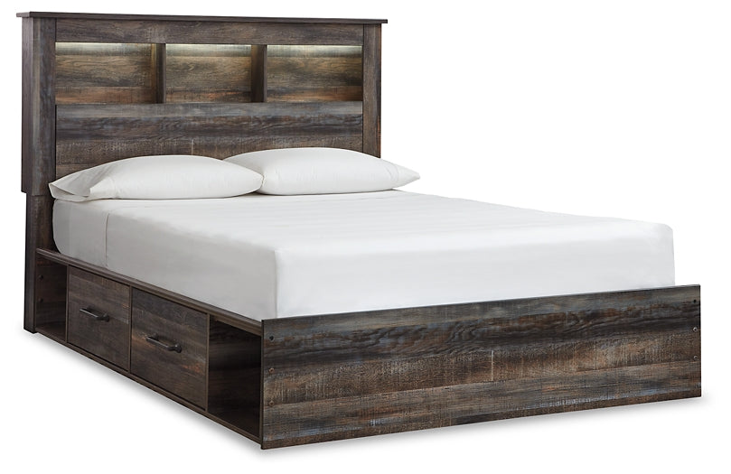 Cama con estantería y 2 cajones de almacenamiento Drystan