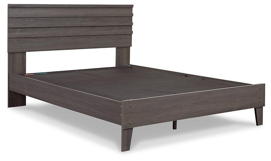 Cama Queen con plataforma y paneles Brymont