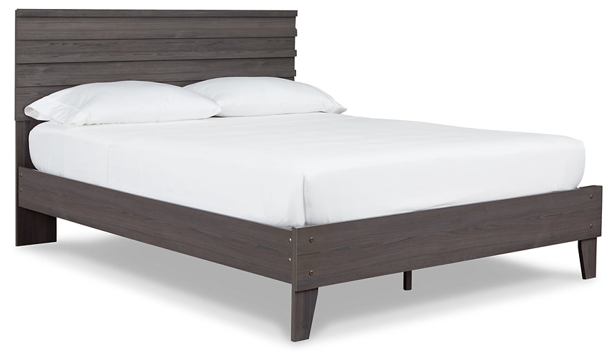 Cama Queen con plataforma y paneles Brymont