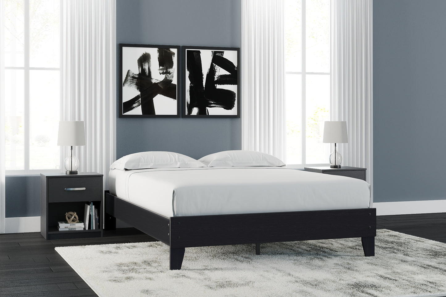 Cama Queen con plataforma Finch