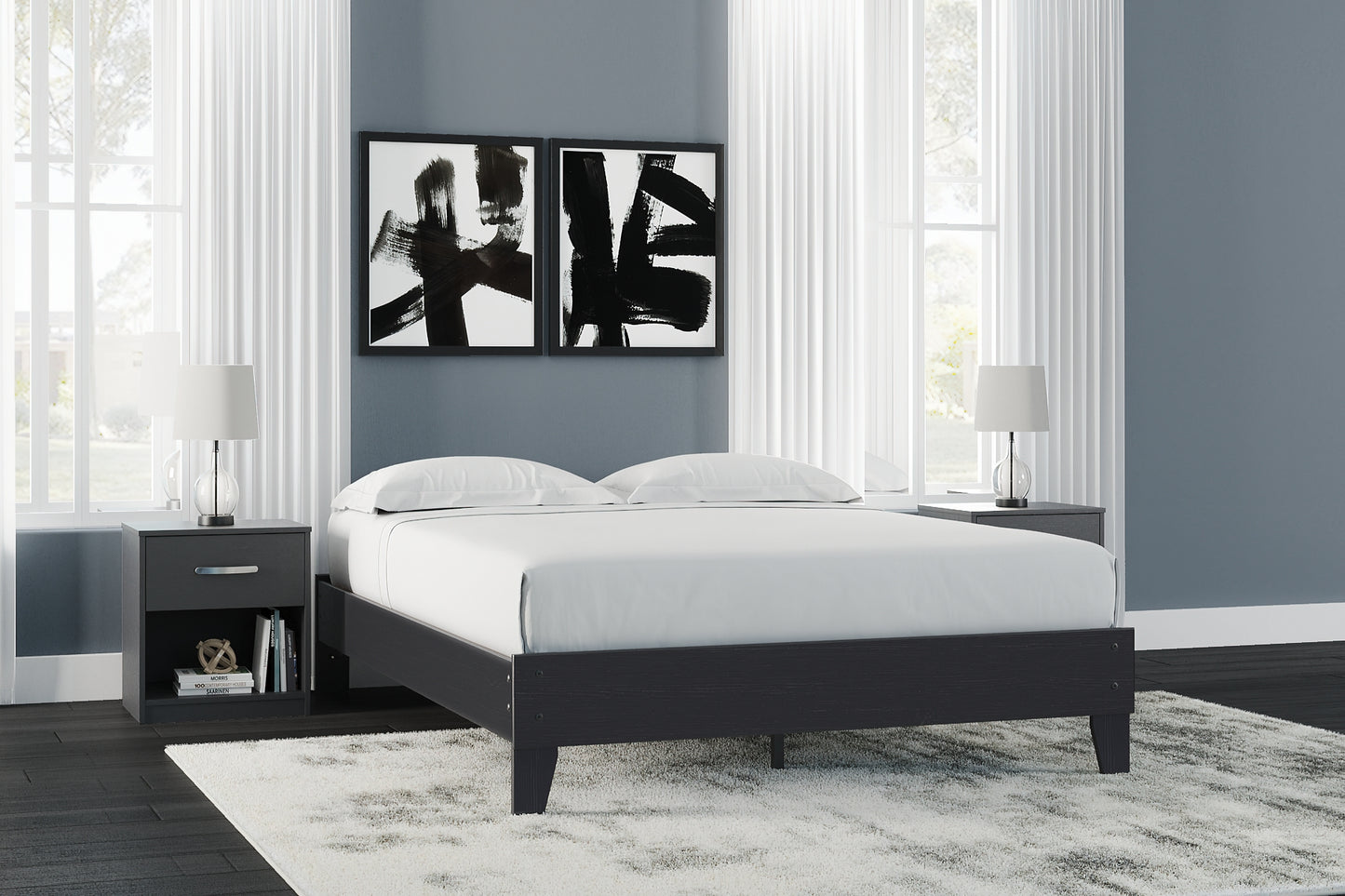 Cama Queen con plataforma Finch