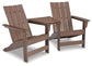 Sillas Adirondack Emmeline 2 con conector de mesa Tete-A-Tete