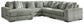 Seccional Lindyn de 5 piezas con chaise longue