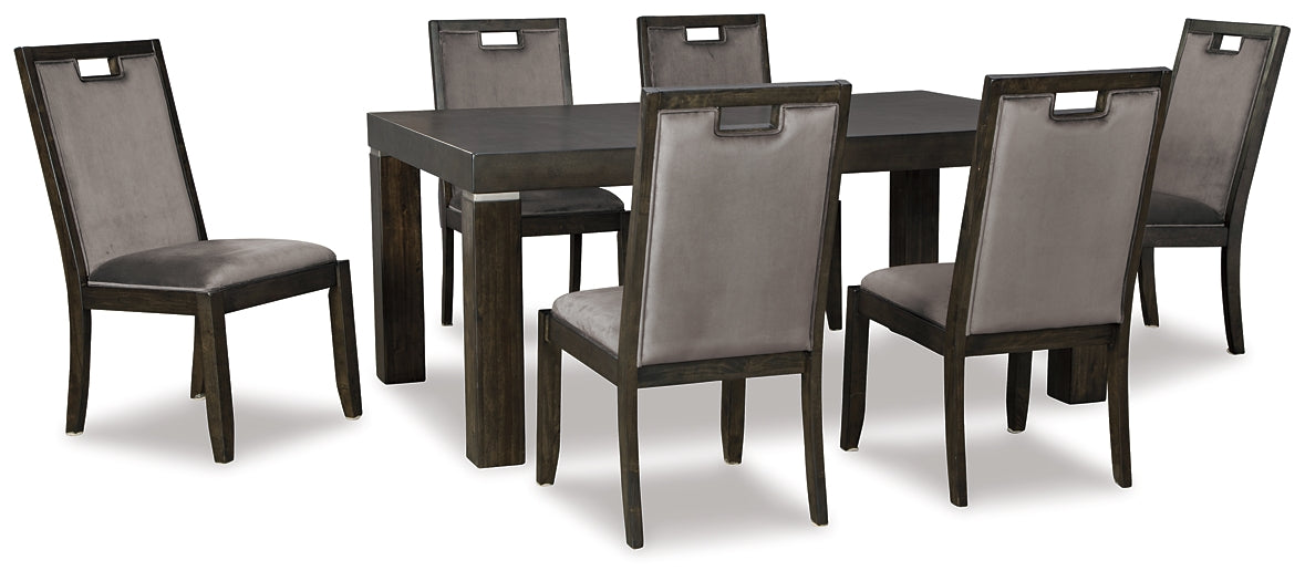 Mesa de comedor Hyndell y 6 sillas