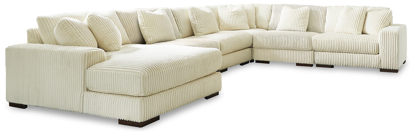 Seccional Lindyn de 6 piezas con chaise longue