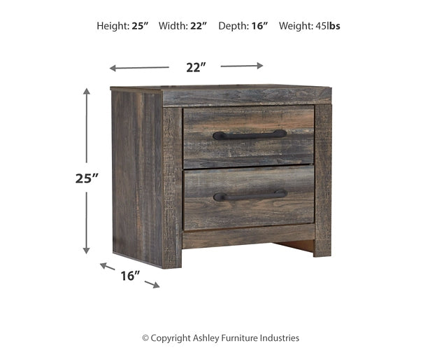 Cama con estantería completa Drystan con 4 cajones de almacenamiento, tocador con espejo, cómoda y mesita de noche