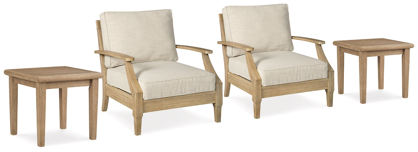 2 sillones de exterior Clare View con 2 mesas auxiliares