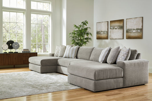 Seccional de 4 piezas con chaise longue doble Avaliyah