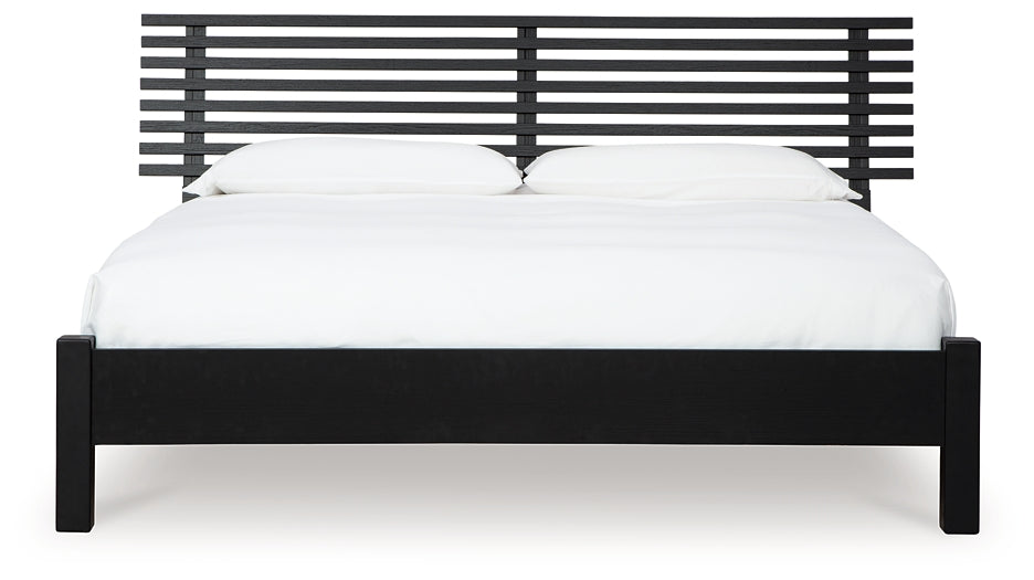 Cama tamaño queen con paneles Danziar, tocador con espejo, cómoda y dos mesitas de noche