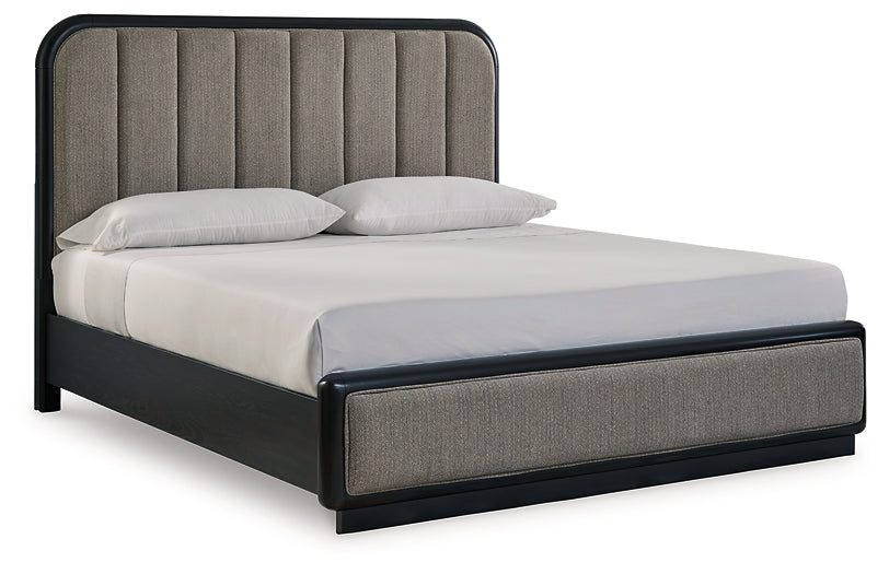 Cama con paneles tapizados Rowanbeck