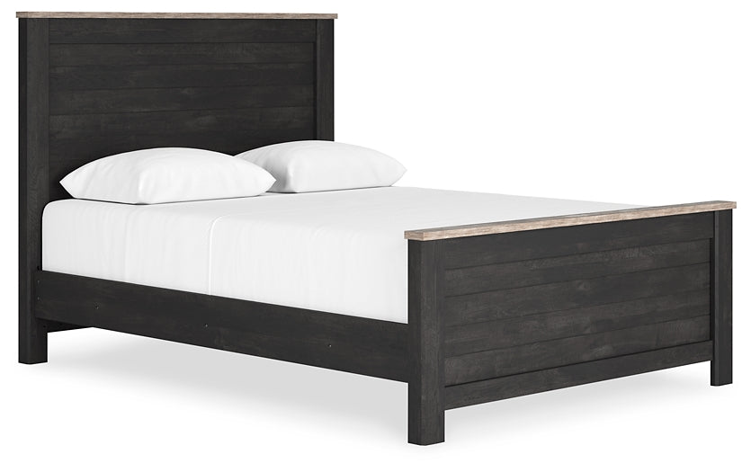 Cama Nanforth Queen con tocador y mesita de noche