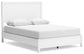 Cama California King con paneles y tocador Binterglen