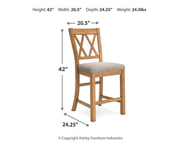 Mesa de comedor de altura de mostrador y 6 taburetes Havonplane