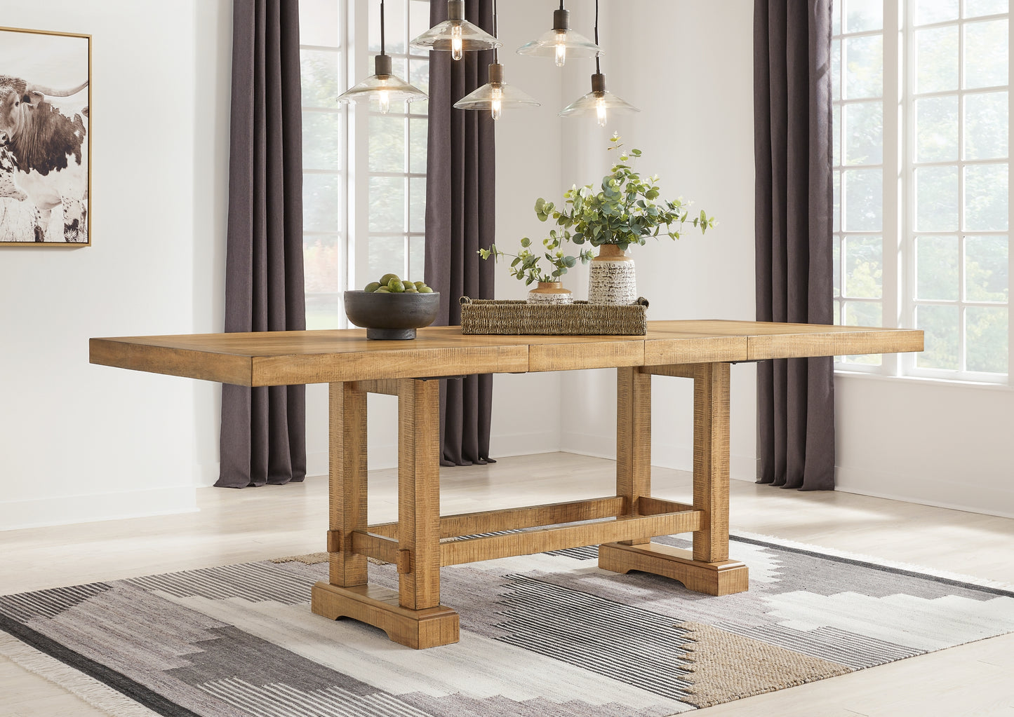 Havonplane Counter Height Dining Table and 4 Barstools