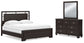 Cama California King con paneles y tocador con espejo Covetown