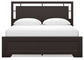 Cama California King con paneles y tocador con espejo Covetown