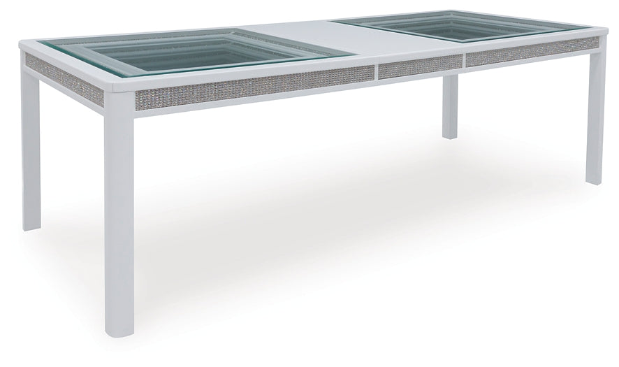 Mesa de comedor Chalanna y 4 sillas con espacio de almacenamiento