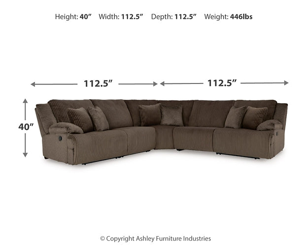 Seccional de 5 piezas de primera calidad con sillón reclinable