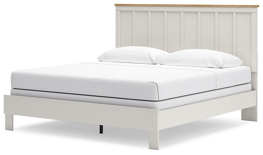 Cama tamaño king con paneles Linnocreek