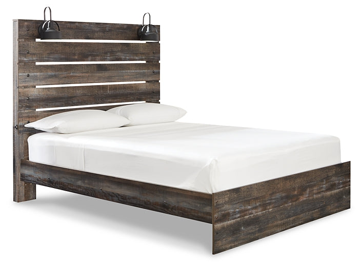 Cama Queen Drystan con tocador y mesita de noche