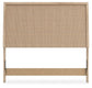 Cielden Full Panel Headboard with Mirrored Dresser