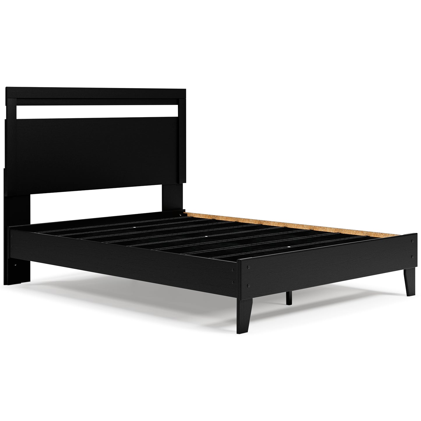 Cama Queen con plataforma y dos mesitas de noche Finch