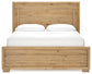 Cama California King con paneles y tocador con espejo Galliden