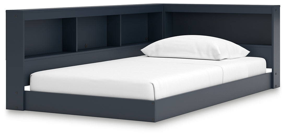 Cama con estantería y espacio de almacenamiento Simmenfort Twin