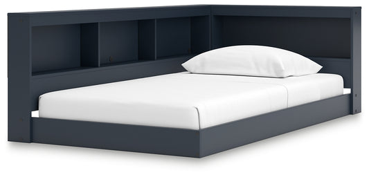 Cama con estantería y espacio de almacenamiento Simmenfort Twin