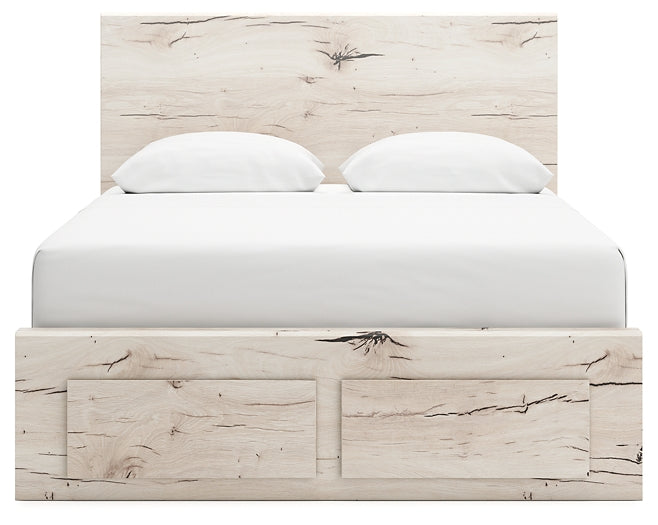 Cama Queen con paneles de almacenamiento Lawroy