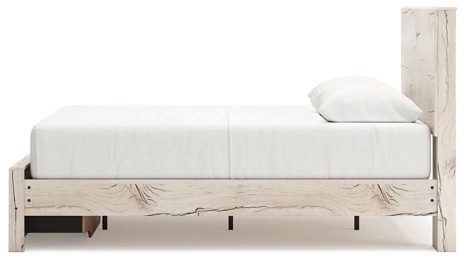 Cama Queen con paneles de almacenamiento Lawroy