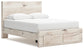 Cama Queen con paneles de almacenamiento Lawroy