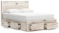 Cama Queen con paneles de almacenamiento Lawroy