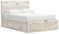 Cama Queen con paneles de almacenamiento Lawroy