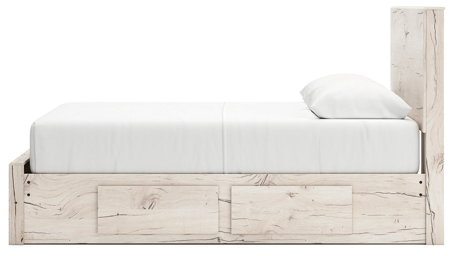 Cama Queen con paneles de almacenamiento Lawroy