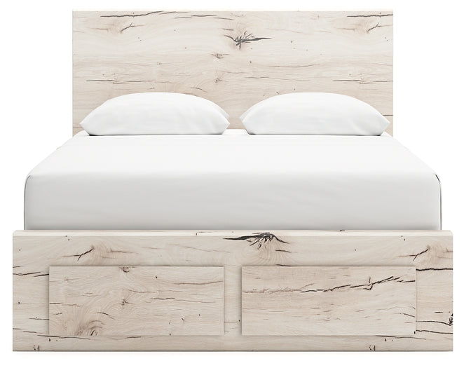 Cama Queen con paneles de almacenamiento Lawroy