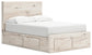 Cama con almacenamiento de paneles completos Lawroy