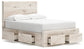 Cama con almacenamiento de paneles completos Lawroy