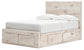 Cama con almacenamiento de paneles completos Lawroy