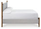 Cama Queen tapizada Lyncott con tocador