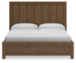 Cama California King con paneles, tocador y mesita de noche Cabalynn