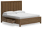 Cama California King con paneles, tocador y mesita de noche Cabalynn