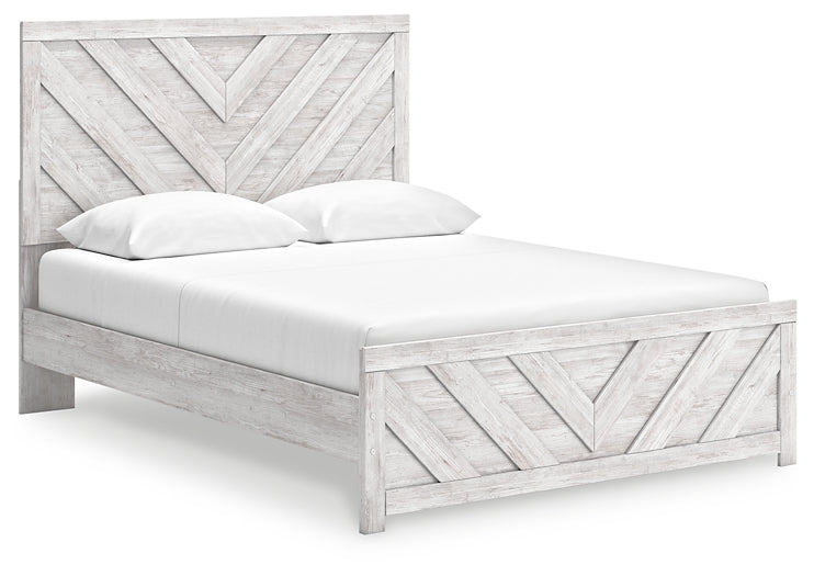 Cama Queen Cayboni con tocador y mesita de noche