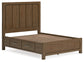 Cama Queen con paneles y tocador Cabalynn