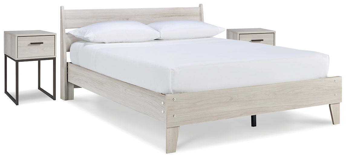 Cama Queen con plataforma Socalle y 2 mesitas de noche