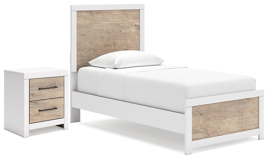 Cama Charbitt Twin con mesita de noche y paneles