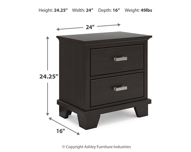 Cama Covetown Twin con dos paneles, tocador y dos mesitas de noche